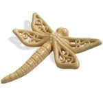 Libellula in porcellana giallo