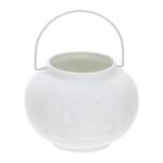 LANTERNA PORC.BIANCA BISCUIT DIA.12X9CM