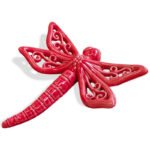 Libellula in porcellana bordeaux