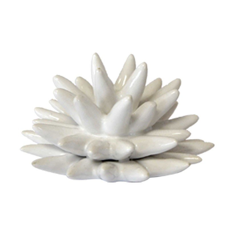 riccio-in-ceramica-bianco-1 Riccio in ceramica magnete bianco - immagine 1