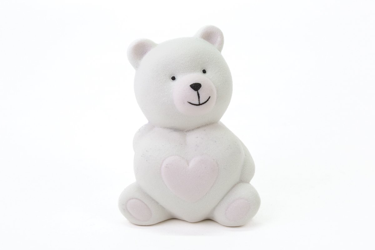 54333orsetto cuore porcellana rosa simeone tendenze Orsetto Cuore in Porcellana rosa 8cm - immagine 1