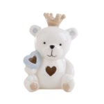 Orsetto in Porcellana a led Celeste 8cm