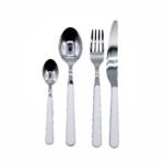 Set 24 posate colore Bianco