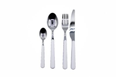 Set 24 posate colore Bianco