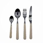 Set 24 posate color tortora