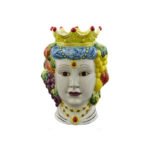 Testa di moro donna con frutta vaso grande