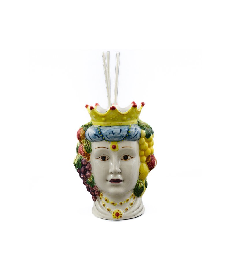 testa di moro donna profumatore maxi con frutta Profumatore Maxi testa di moro donna con frutta - immagine 1