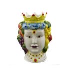 Testa di moro donna con frutta vaso medio