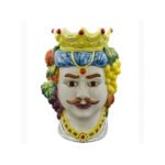 Testa di moro uomo vaso medio con frutta