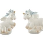 Calamita unicorno in porcellana celeste