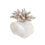 Portatovaglioli riccio tortora in porcellana