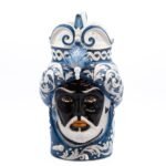 Testa di moro media Punta decoro bianco e blu