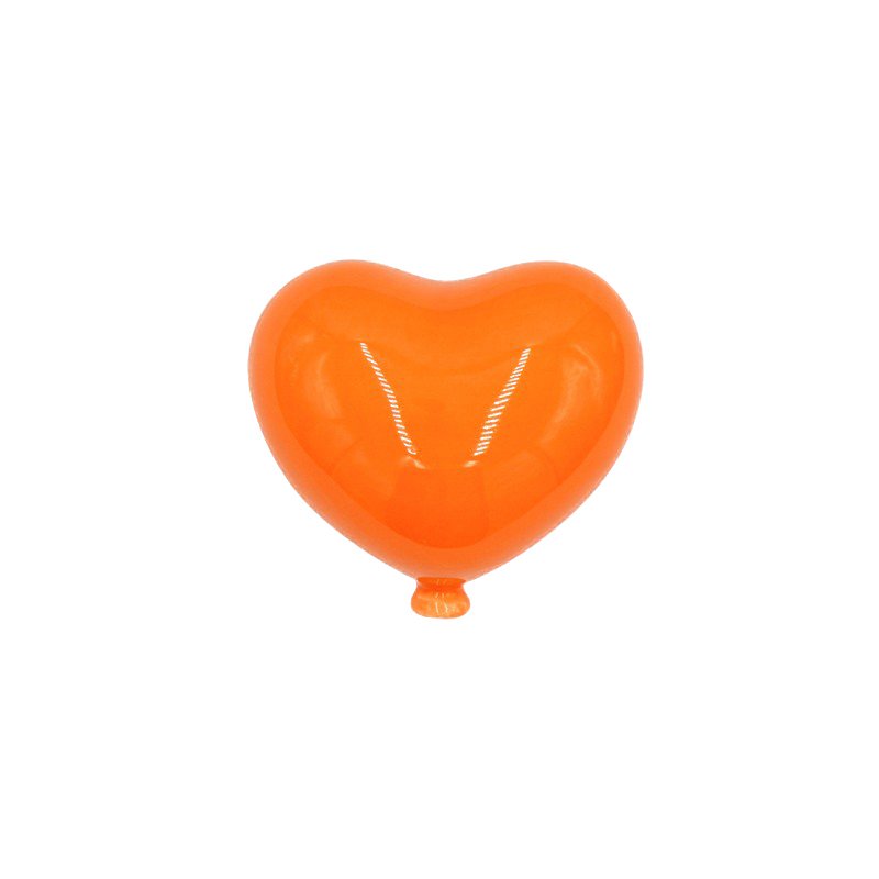 Palloncino a cuore in ceramica arancione-simeone tendenze Palloncino a forma di cuore arancione - immagine 1