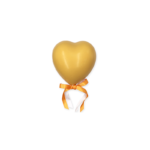 Palloncino a forma di cuore opaco giallo