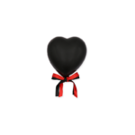 Palloncino a forma di cuore opaco nero