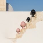 Pumi rosa e nero su scalinata