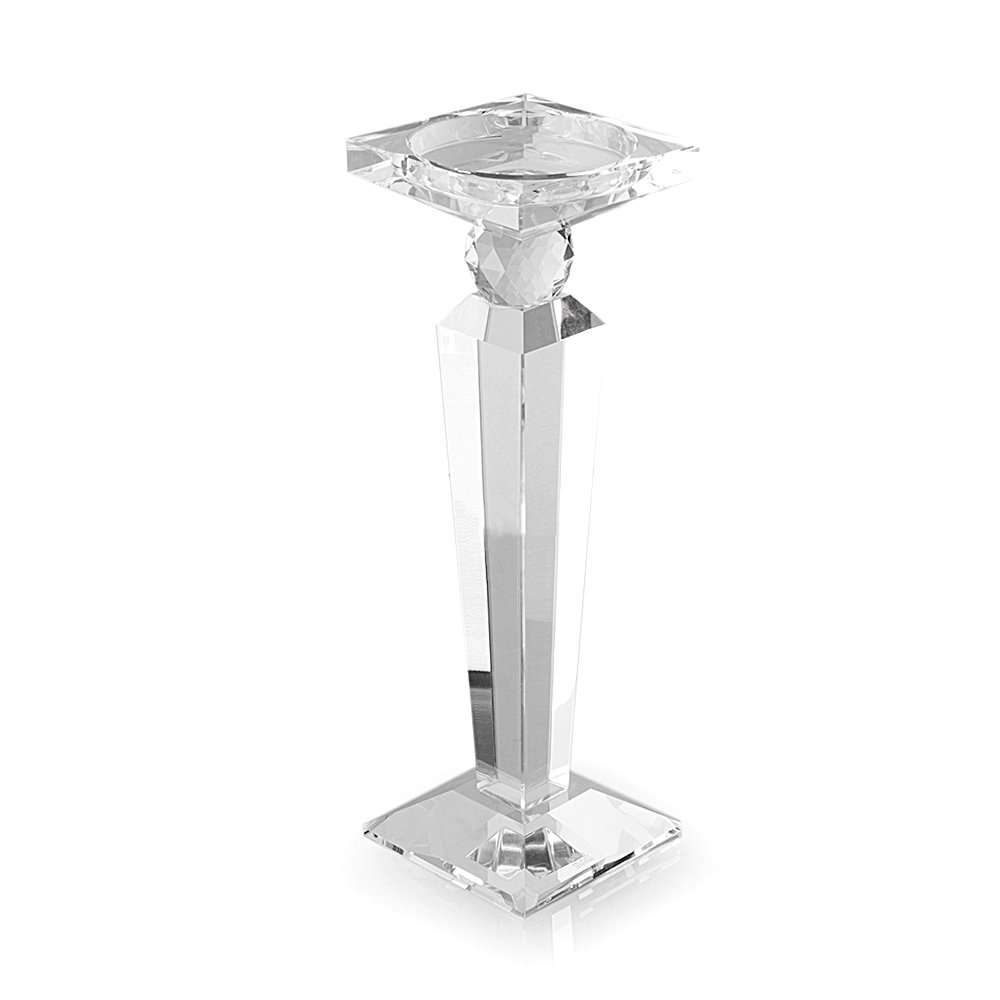 23261 portacandela in cristallo Obelisco 41cm Hervit-simeone tendenze Portacandela in cristallo Obelisco - immagine 1