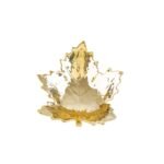 Foglia in porcellana oro