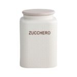 Barattolo zucchero in porcellana bianca