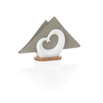 Portatovaglioli a forma di cuore in porcellana