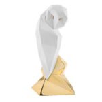 Gufo stilizzato bianco e oro
