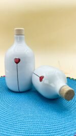 Set di oliere in ceramica bianca con cuore