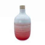 Oliera in ceramica arancio e bianco