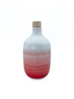 Oliera in ceramica arancio e bianco