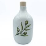 Oliera in ceramica bianca con ulivo