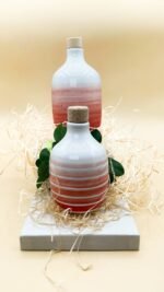 Oliera bianco arancio in ceramica