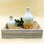 Oliere in ceramica artigianale gialla