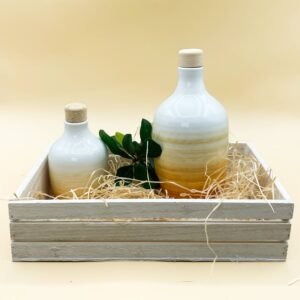 Oliere in ceramica artigianale gialla