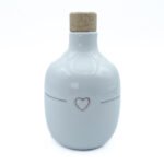 Oliera in ceramica bianco anticato con cuore