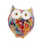 gufo resina multicolor