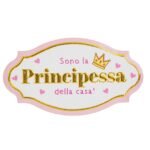 Calamita in resina con scritta principessa