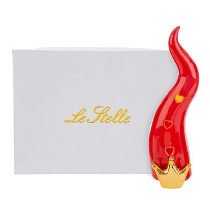 Corno rosso in porcellana a led 20cm