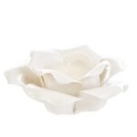 Fiore bianco con candela profumata 7.5cm