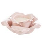 Fiore rosa con candela profumata 7.5cm