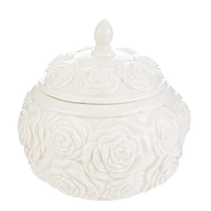 Scatola in porcellana con candela 18cm