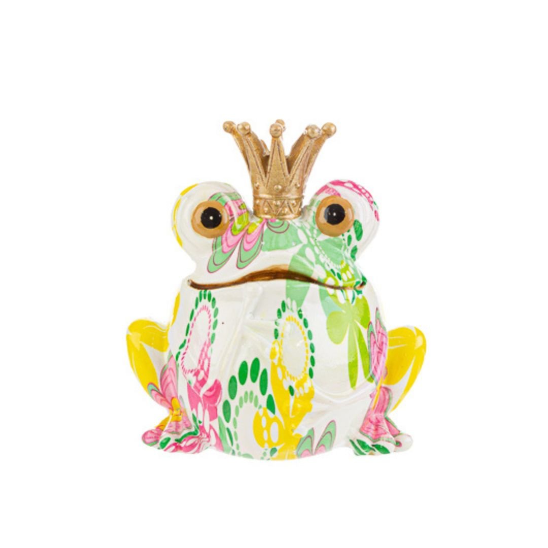 56559 frog resina flowercolor 10x7x10cm Le Stelle Frog resina flowercolor