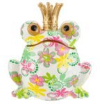 Salvadanaio frog resina flowercolor