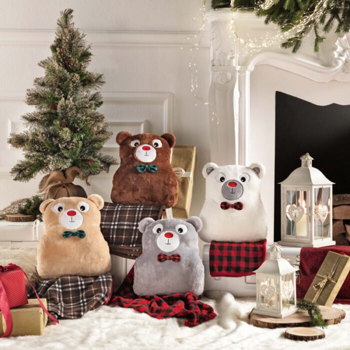 Set 8 Scaldamani Riutilizzabili A Tema Natale - Motivi Pinguini E Orsi, Riscaldamento Istantaneo In PVC Per Adulti
