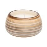 Candela profumata dipinta a mano ambra