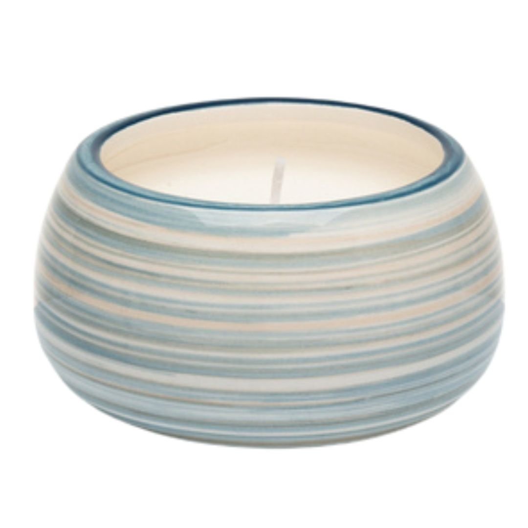 D8596 candela dipinta a mano ambra Candela profumata dipinta a mano ottanio - immagine 1