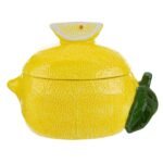 Scatola in ceramica limone 16cm