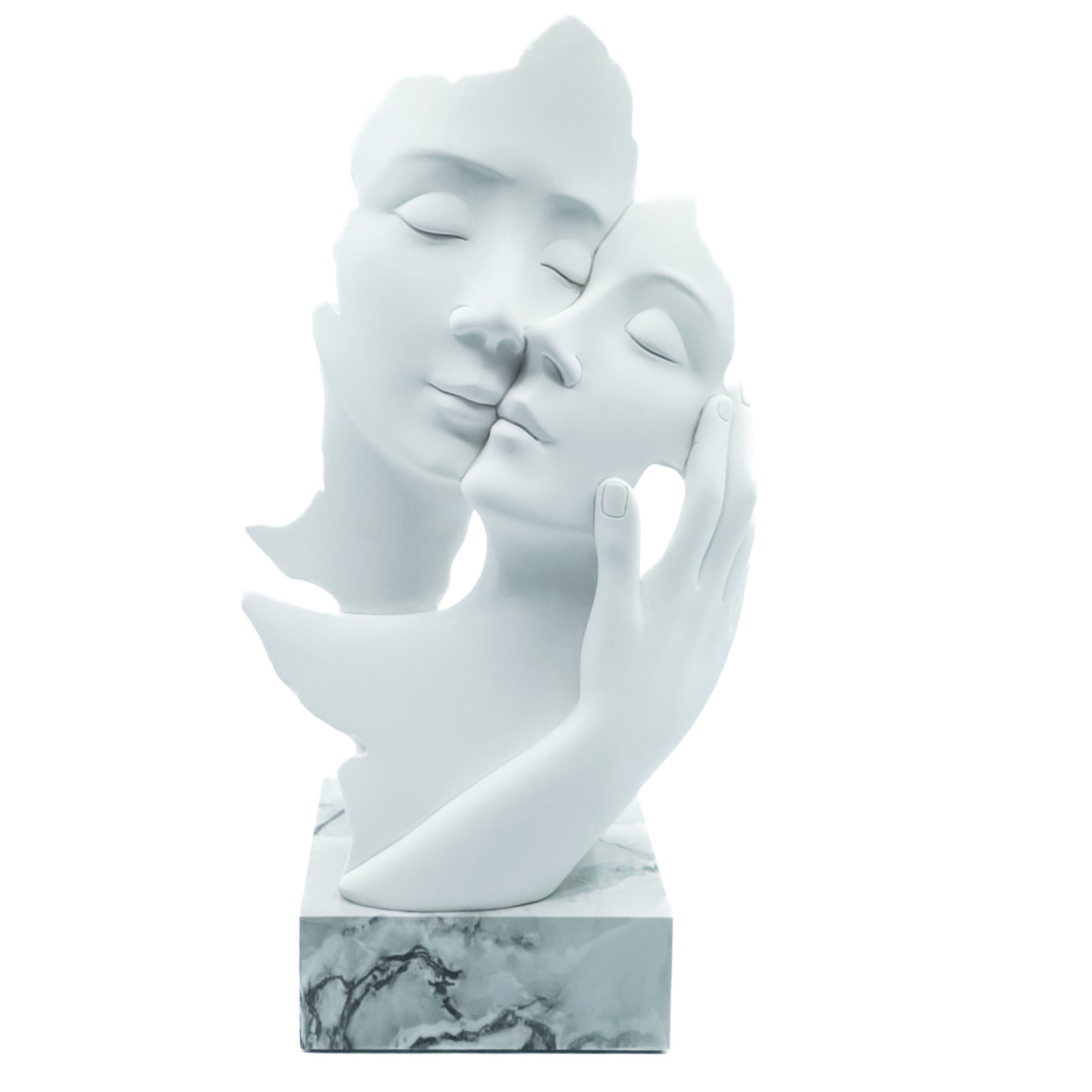 Scultura face mano marmo bianco 34cm di Bongelli Preziosi Scultura face mano marmo bianco 34cm