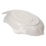 Piatto Portata Pesce Grande in ceramica bianca di Mastercraf capovolto