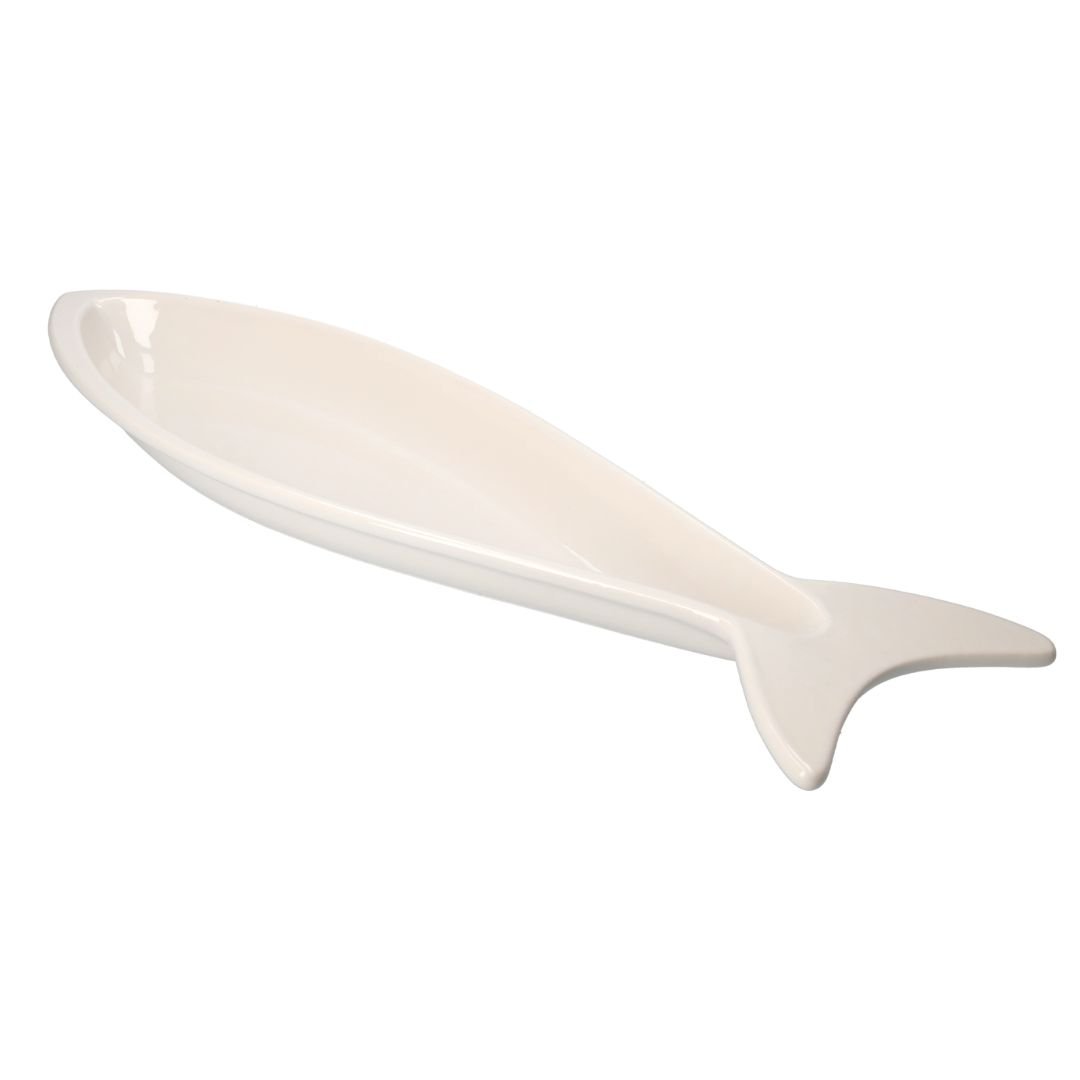 Piatto fondo pesce grande in ceramica di Mastercraft rivolto verso l'alto Piatto fondo pesce grande