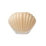 vaso in vetro conchiglia beige 17cm