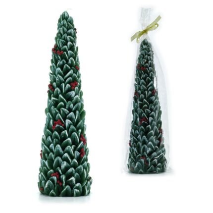 Candela albero innevato 31cm